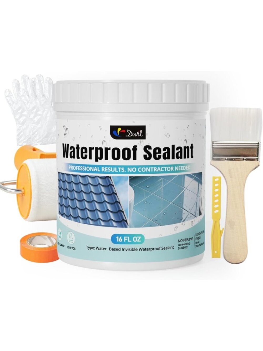 Clear Waterproof Sealant - Transparent Leak Repair Coating for Home & Outdoor